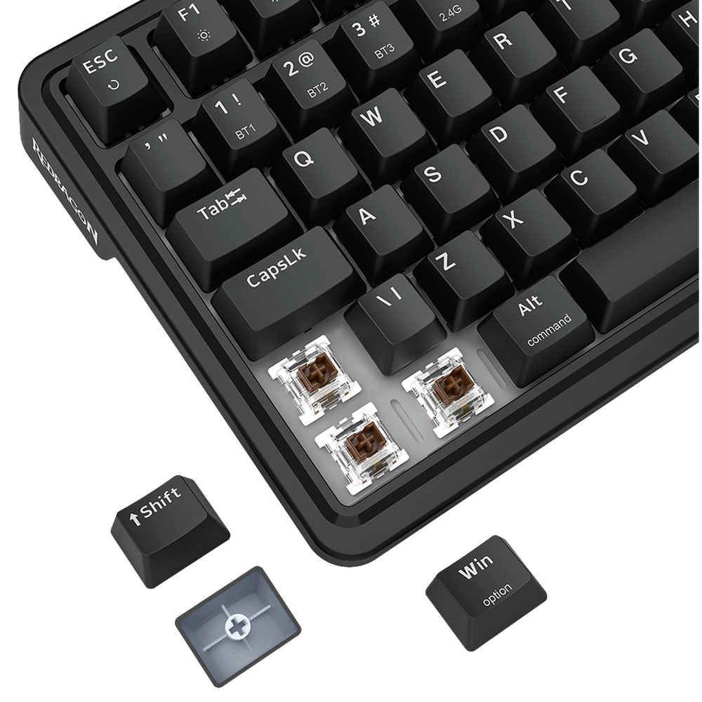 Imagem de TECLADO REDRAGON MECANICO GAMER EISA PRO RGB PRETO SWITCH DUST-PROOF BROWN SEM FIO K686-RGB-PRO