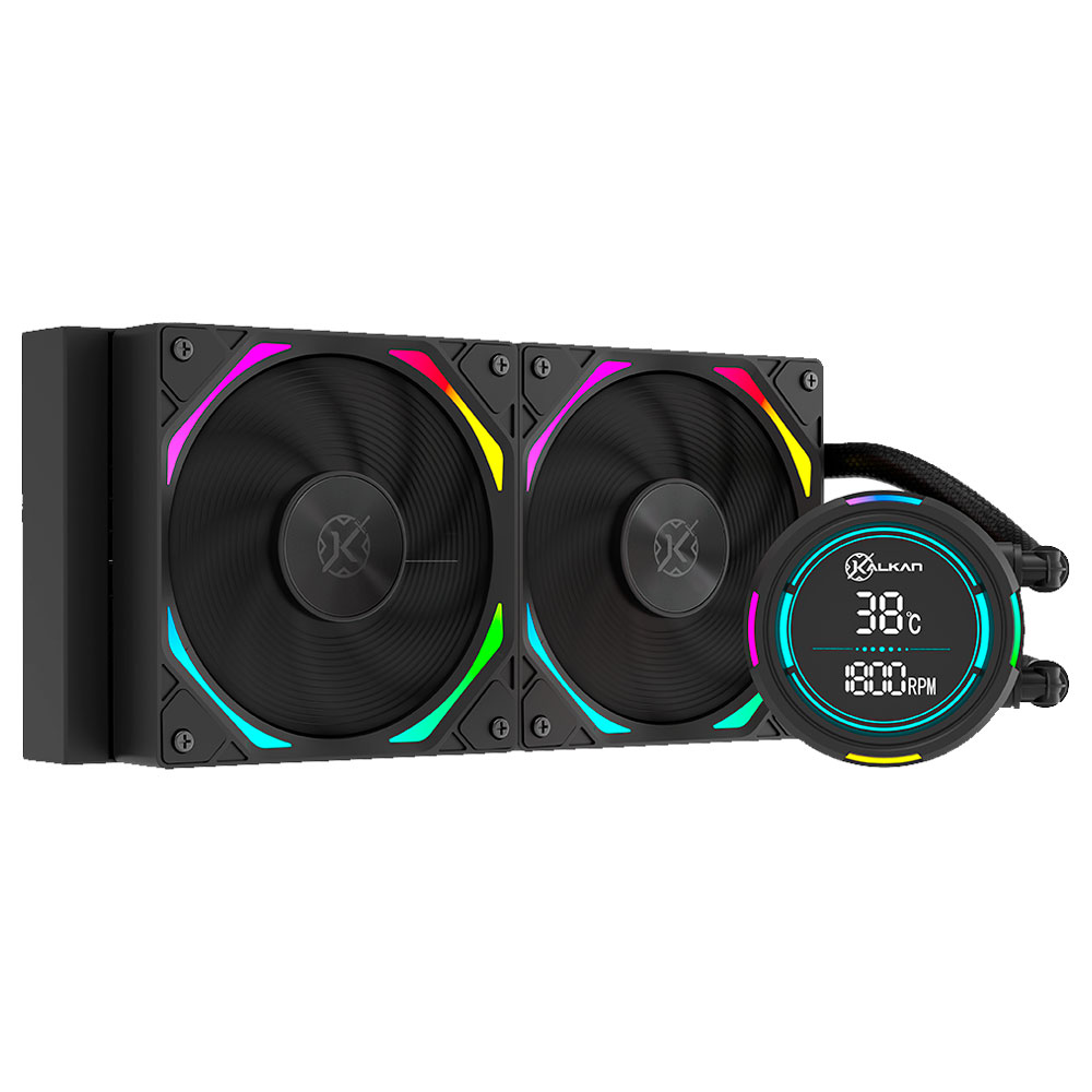 Imagem de WATER COOLER KALKAN DELTA V2 240MM ARGB PRETO KLK00066