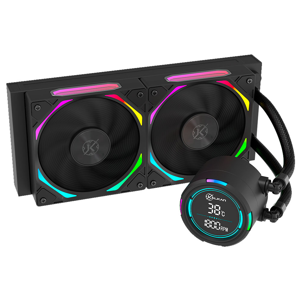 Imagem de WATER COOLER KALKAN DELTA V2 240MM ARGB PRETO KLK00066